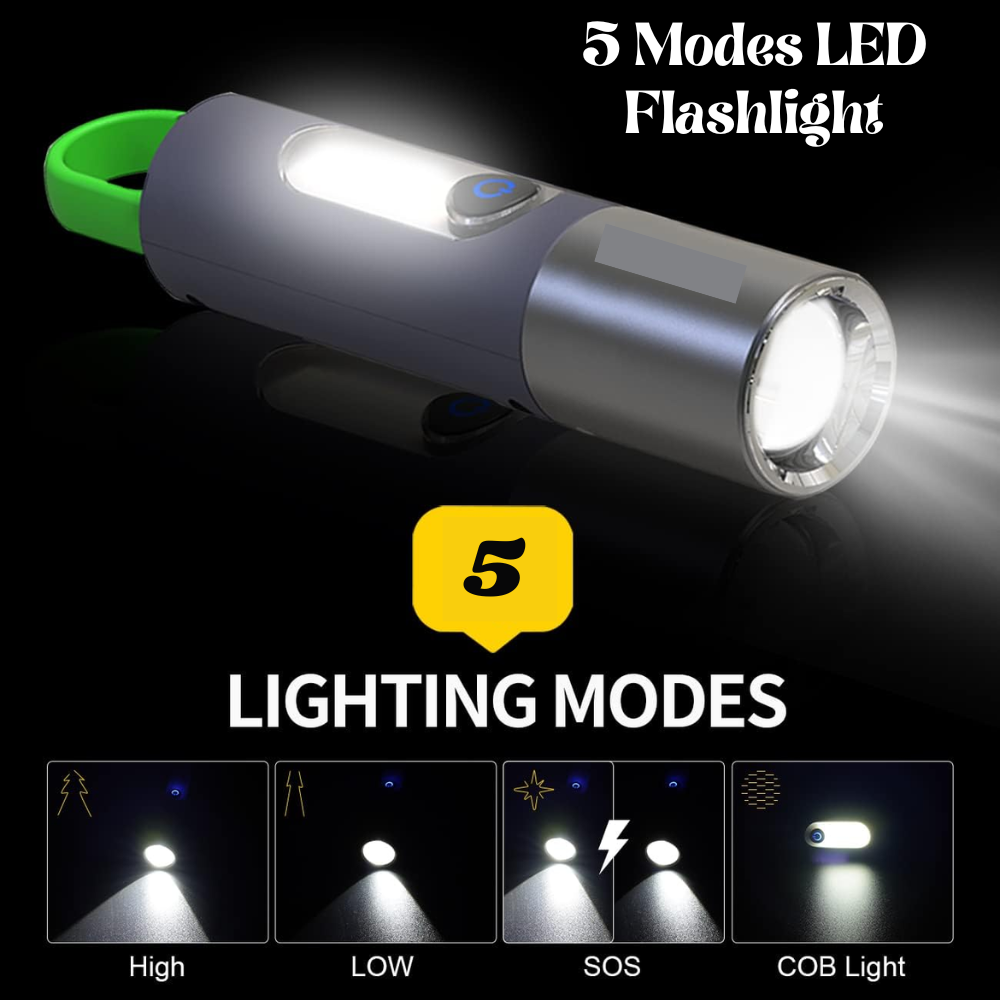 5 modes led flashlight